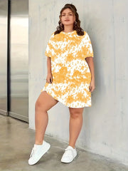 Tie Dye Round Neck Tee Nightdress
