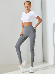 High Waist Yoga Leggings-High Stretch Running Sports Tight Pants
