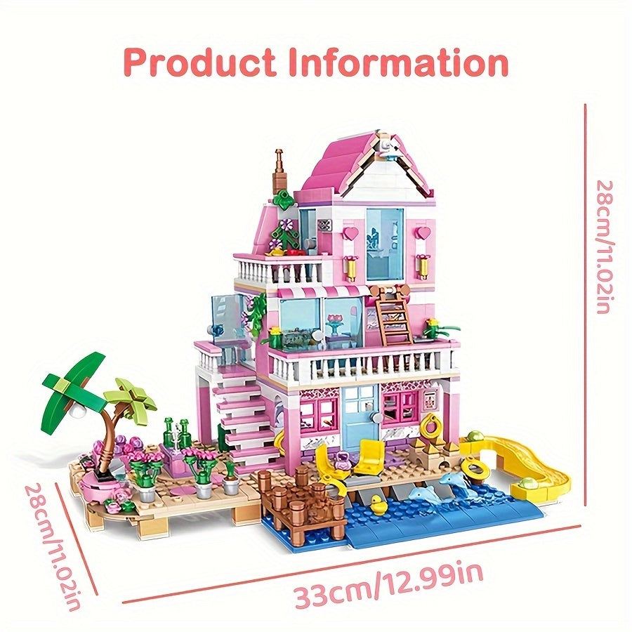 Friends Series DIY Assembly Toys City Summer Holiday Apartment Building Blocks