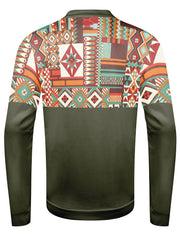 Men's Printed Long Sleeve Quick Drying Fitness Training Shirt