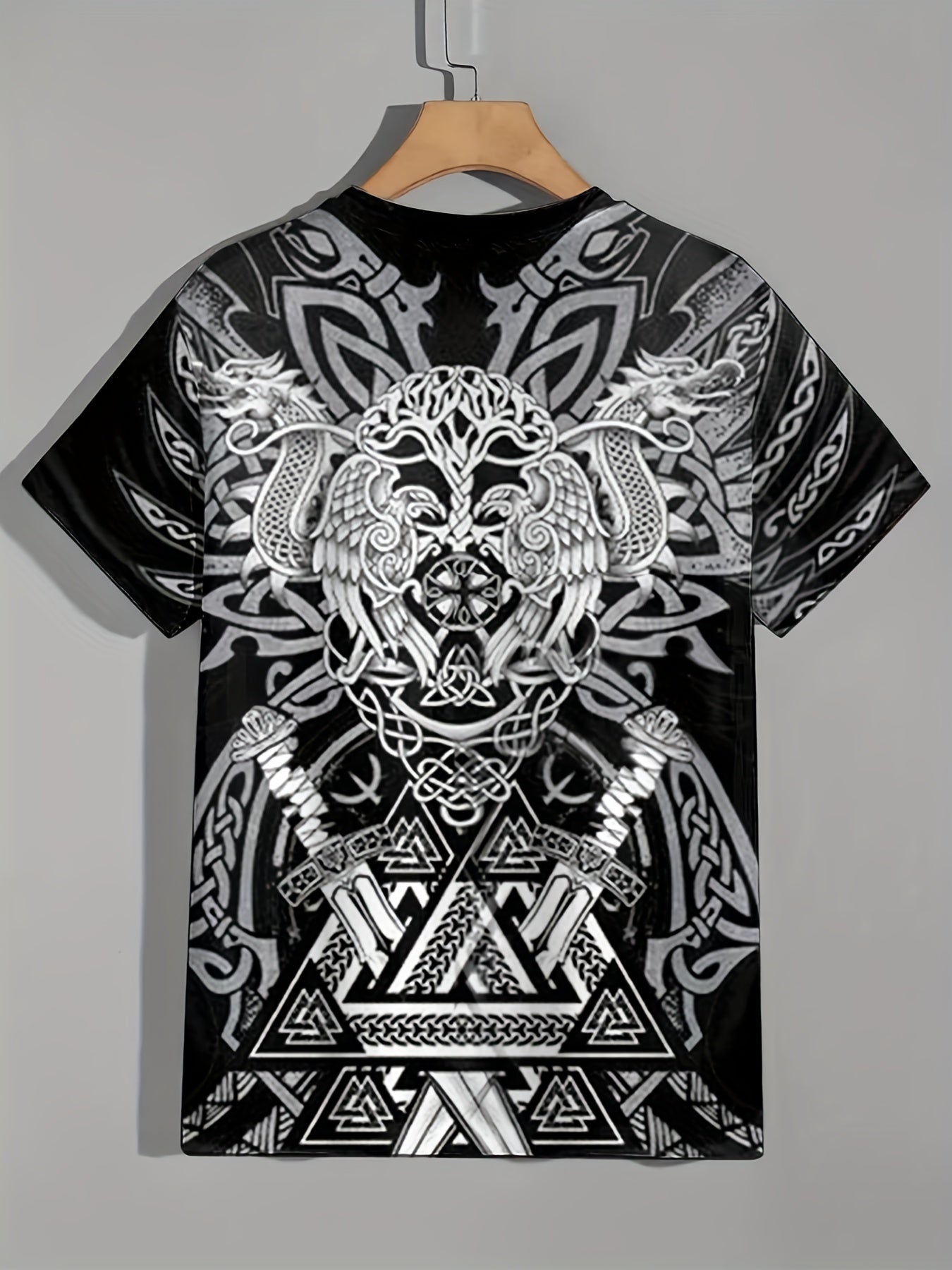 Viking Totem Graphic Tee for Men - Active & Stretchy Summer T-Shirt