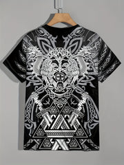 Viking Totem Graphic Tee for Men - Active & Stretchy Summer T-Shirt