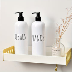 2pcs 500ml Reusable Soap Dispenser Bottles for Kitchen and Bathroom