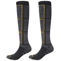 Men's Ski Socks 2 Pairs Moisture Wicking Thermal Knee High Winter Sports Socks