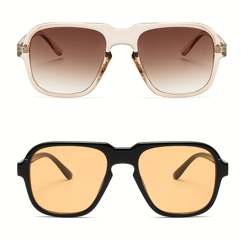 Aviator Square Sunglasses Retro Gradient Glasses UV400