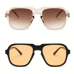 Aviator Square Sunglasses Retro Gradient Glasses UV400
