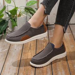 Men's Canvas Loafer Shoes Lightweight Non slip Sneakers