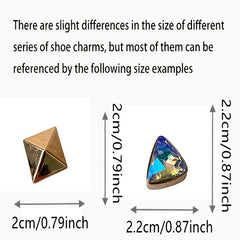 26pcs Golden Rhinestones Shoe Decorations Set Shoe Buckle Accessories