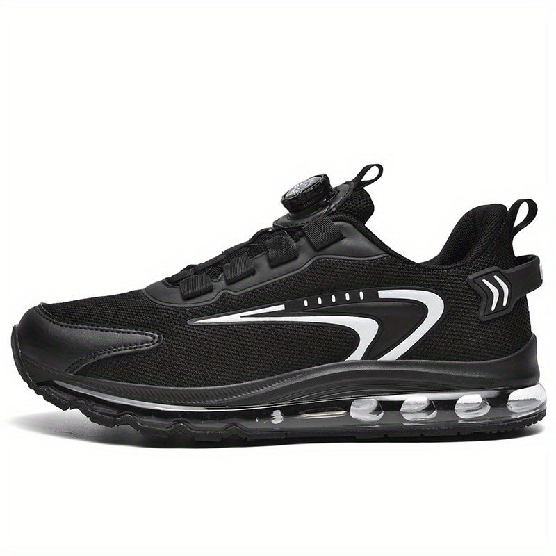 Men's Breathable Lace up Running Shoes with Rotate Button