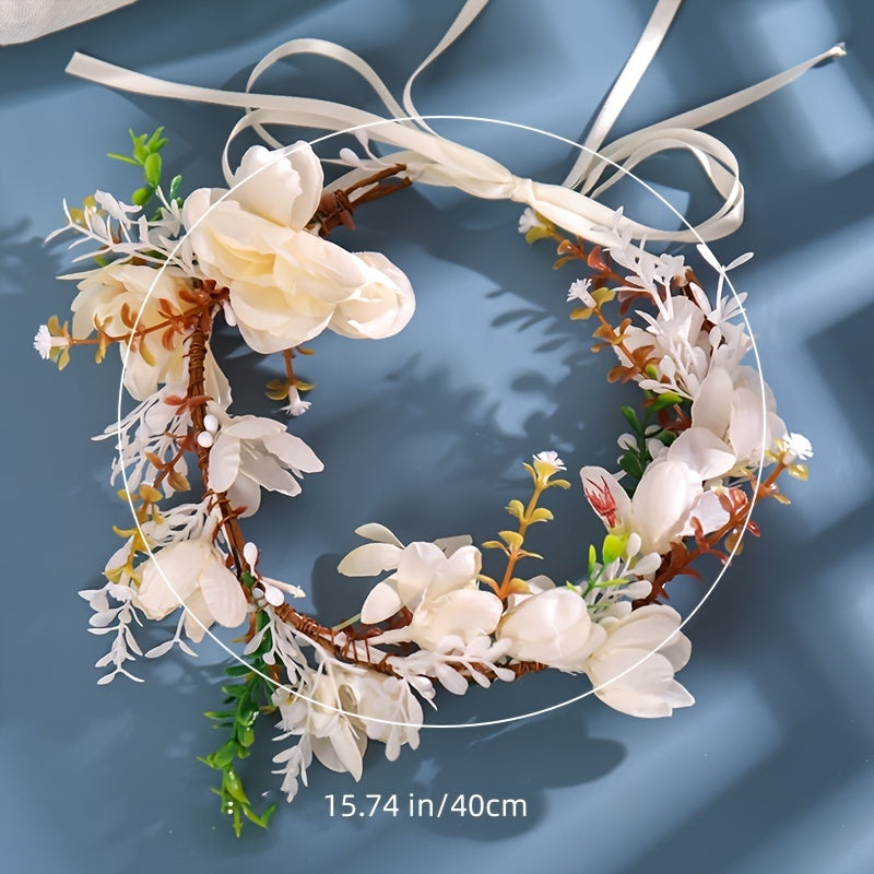 Fairy Wreath Wedding Flower Crown Headpiece