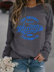 Letter Print Sweatshirt Casual Long Sleeve Crew Neck Sweatshirt