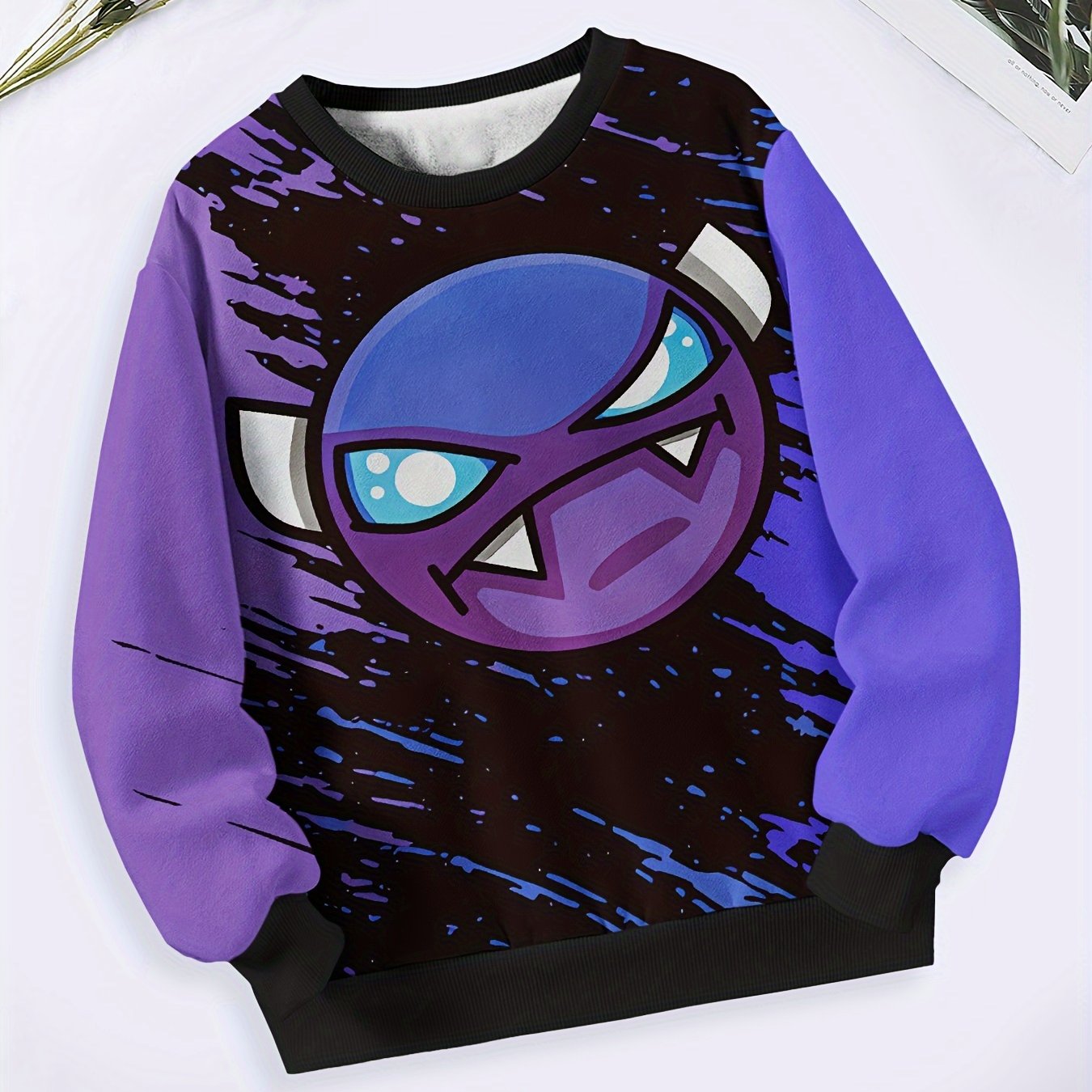Girls Cartoon Monster Long Sleeve Sweatshirt Spring Fall Sports Gift