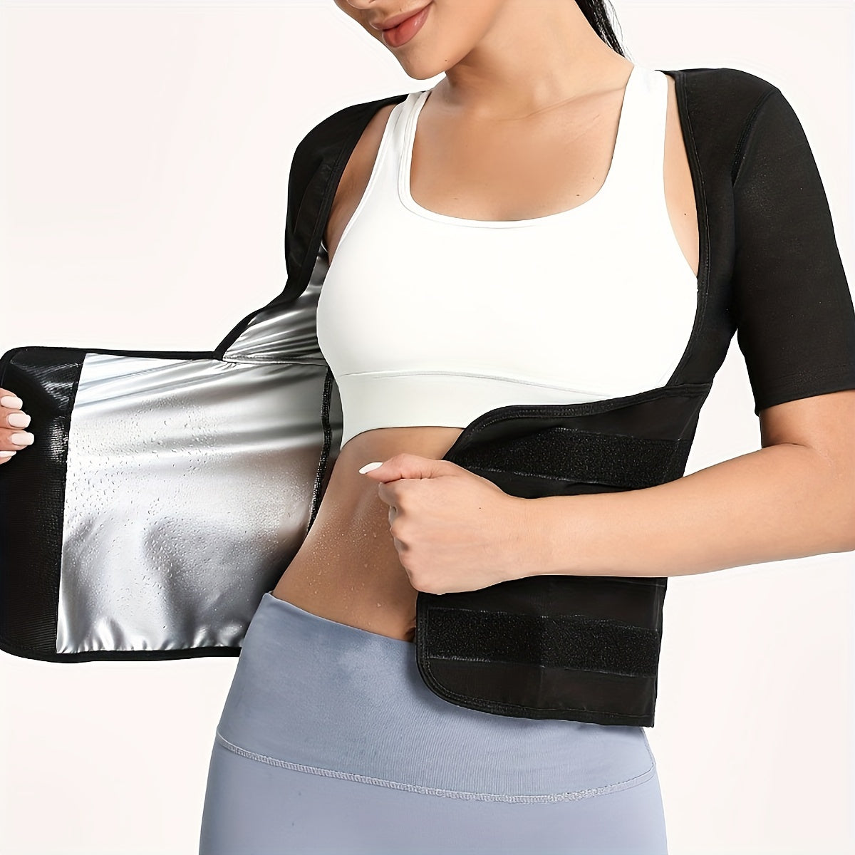 Women's Body Shaper Yoga Suit Sports Sweat Tank Top Fitness