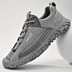 Men's Leather Stitch Sneakers Wear resistant Non Slip Outdoor Shoes