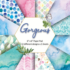 Watercolor Pattern Card Paper Pad 24 Sheets DIY Scrapbooking Supplies