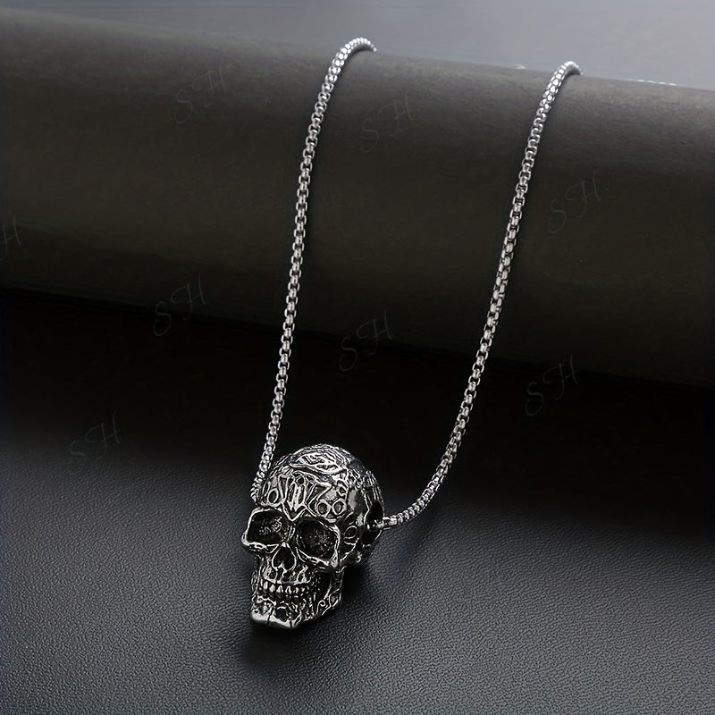 Skull Pendant Alloy Necklace for Girls Boys Teen