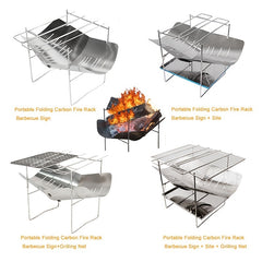 Portable Stainless Steel Wood Stove Campfire Burner for Camping BBQ