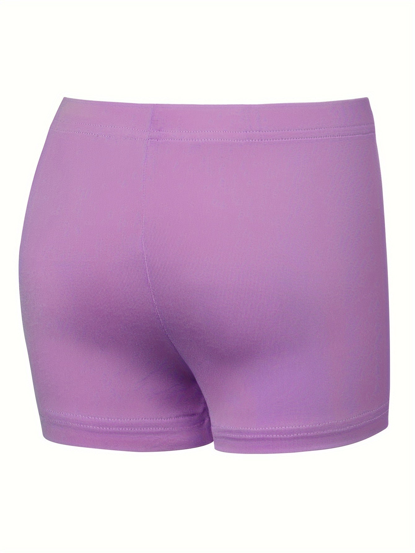 Girls Stretchy Solid Dance Shorts Gymnastics Practice Performance