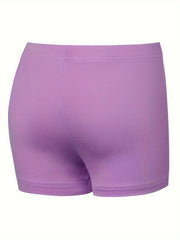 Girls Stretchy Solid Dance Shorts Gymnastics Practice Performance