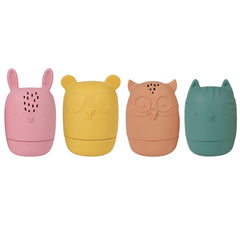 Soft Animal Toys Silicone Bath Toys Rabbit Panda Owl Kitten Designs Boys Girls