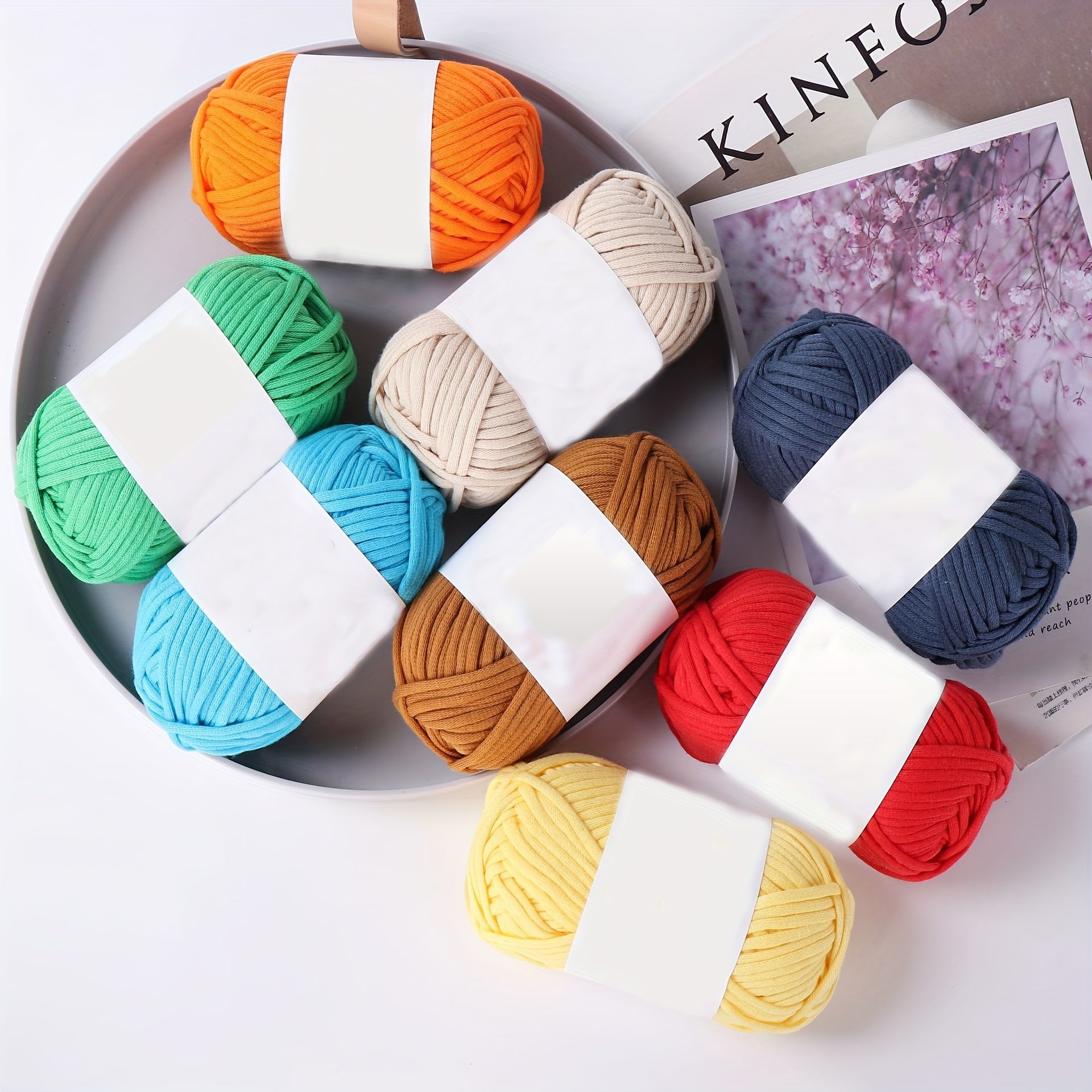 1pc Gradient Knitting Cotton Yarn Soft Warm Hand-knitted Craft Supplies