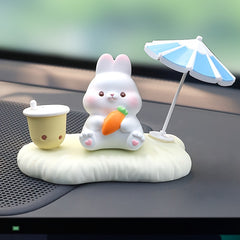 Mini Ornament Desktop Fun Cartoon Doll Car Ornament Christmas Gift