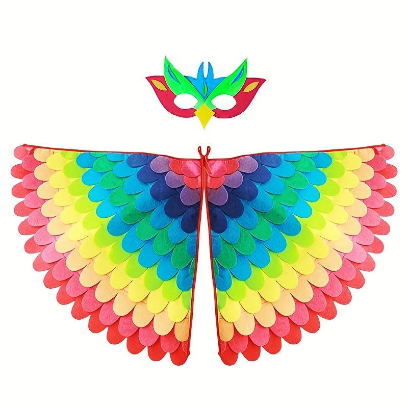 52 Cm Owl Peacock Costume Halloween Dress Up With Bird Wings Cape