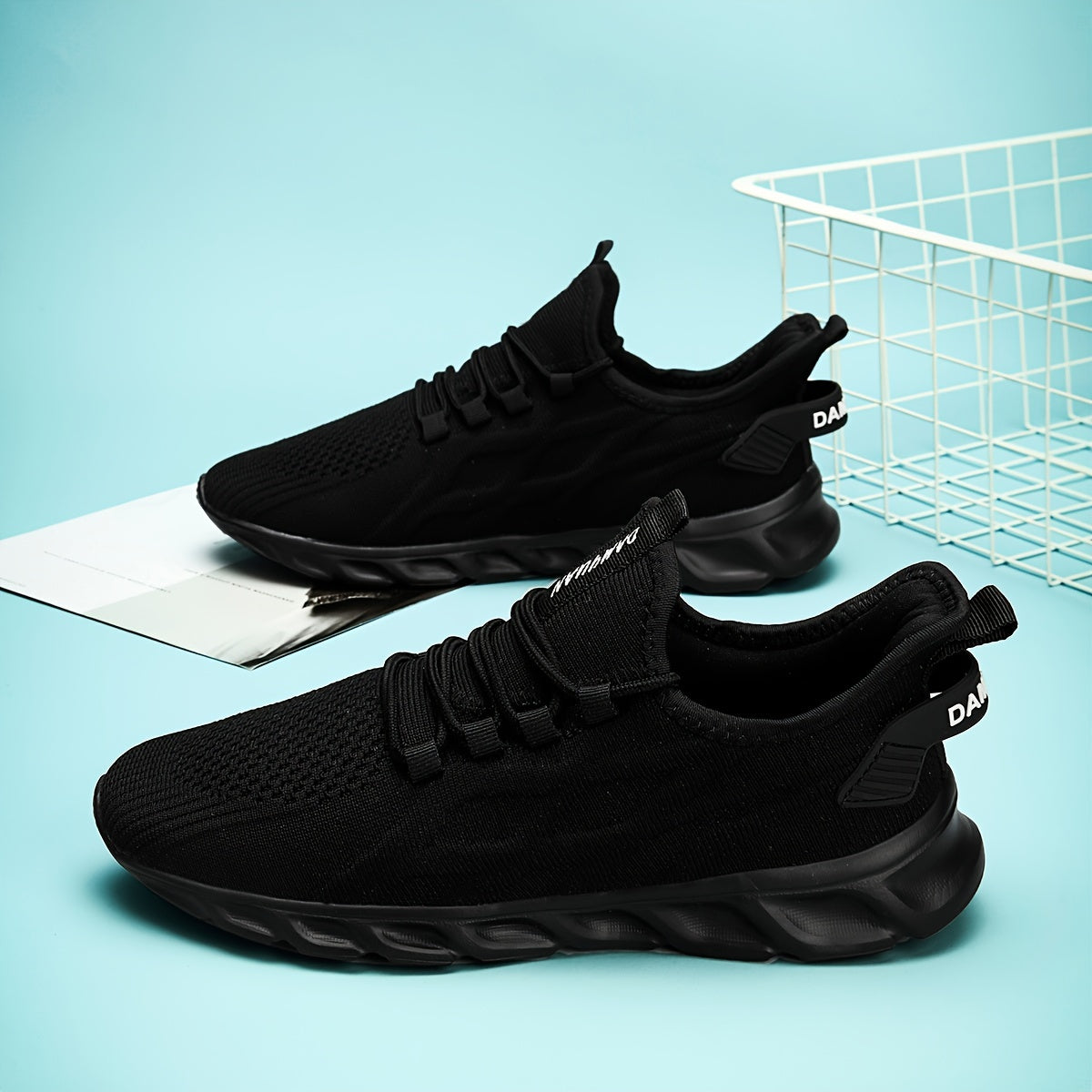Breathable Fly Woven Sports Sneakers Comfort Lace Up Outdoor Trail Running Shoes