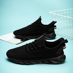 Breathable Fly Woven Sports Sneakers Comfort Lace Up Outdoor Trail Running Shoes