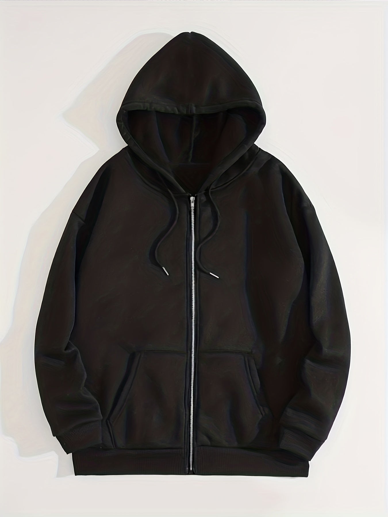 Solid Kangaroo Pocket Hoodie Casual Long Sleeve Hoodies Sweatshirt