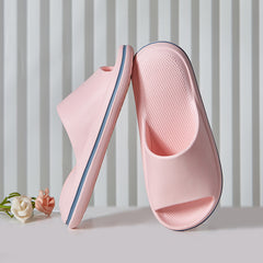Women's Platform Soft Indoor Slippers Non-slip Open Toe Home Bathroom Shoes