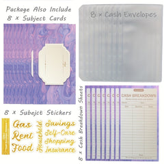 Budget Plan Book with Cash Bags, Category Cards, Stickers