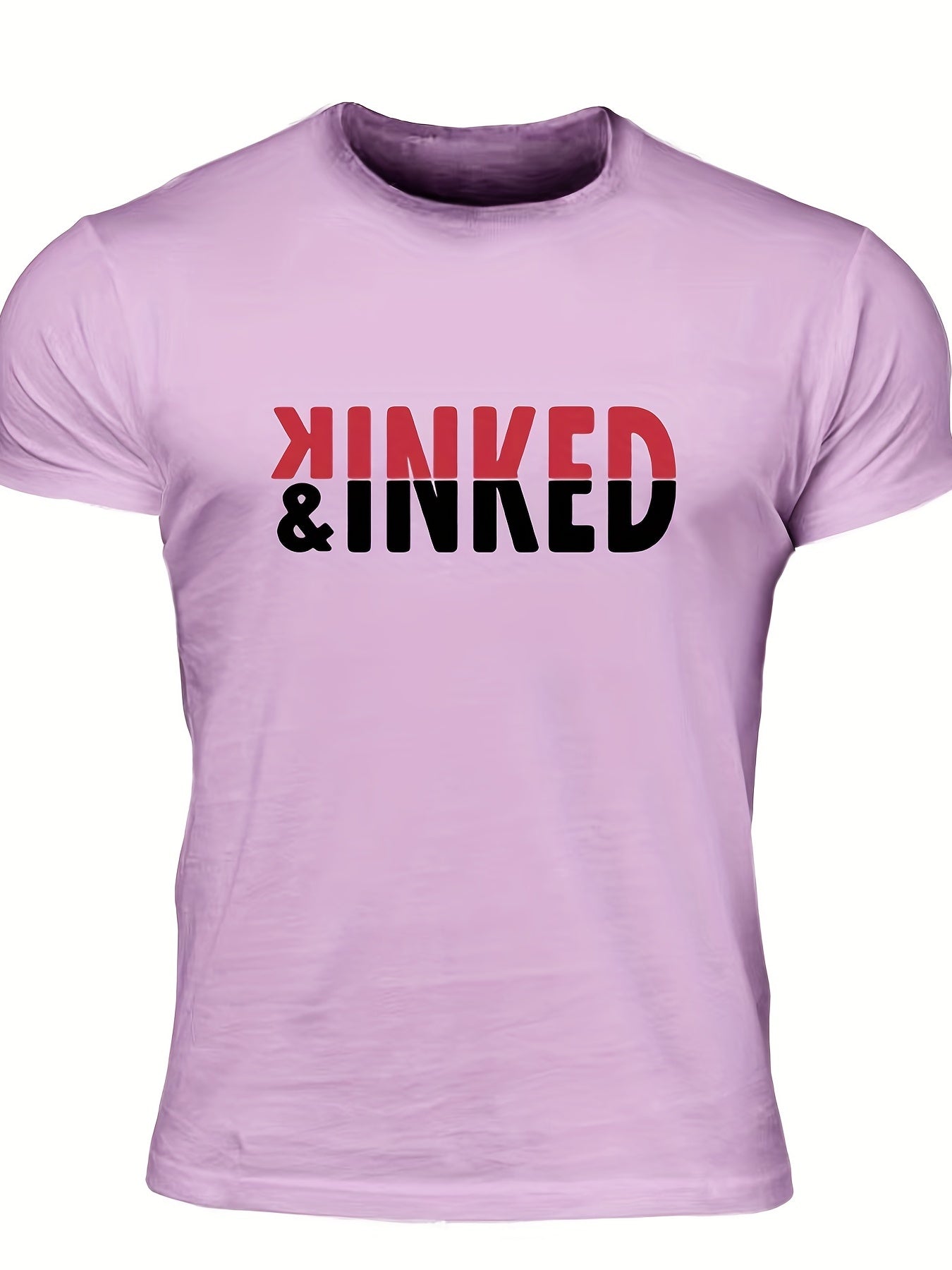 Men's Kinked Print T shirt Crew Neck Tee For Summer