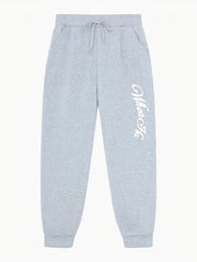 Letter Print Joggers Men s Stretch Waist Drawstring Casual Pants