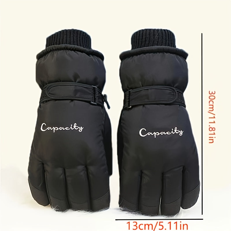 Men's Windproof Touch Screen Winter Gloves Thickened Warm Outdoor Cold Weather