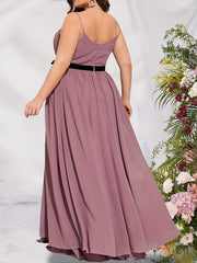 Bow Knot Mesh Maxi Evening Formal Dress