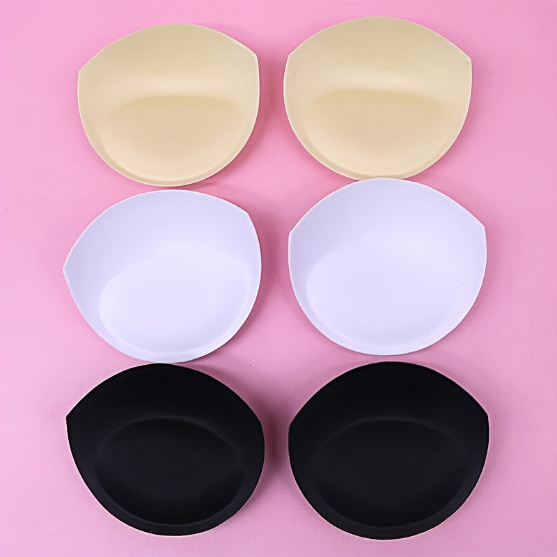 3 Pairs Sponge Bra Insert Pads Anti-Concave Chest Enhancer Women's Lingerie