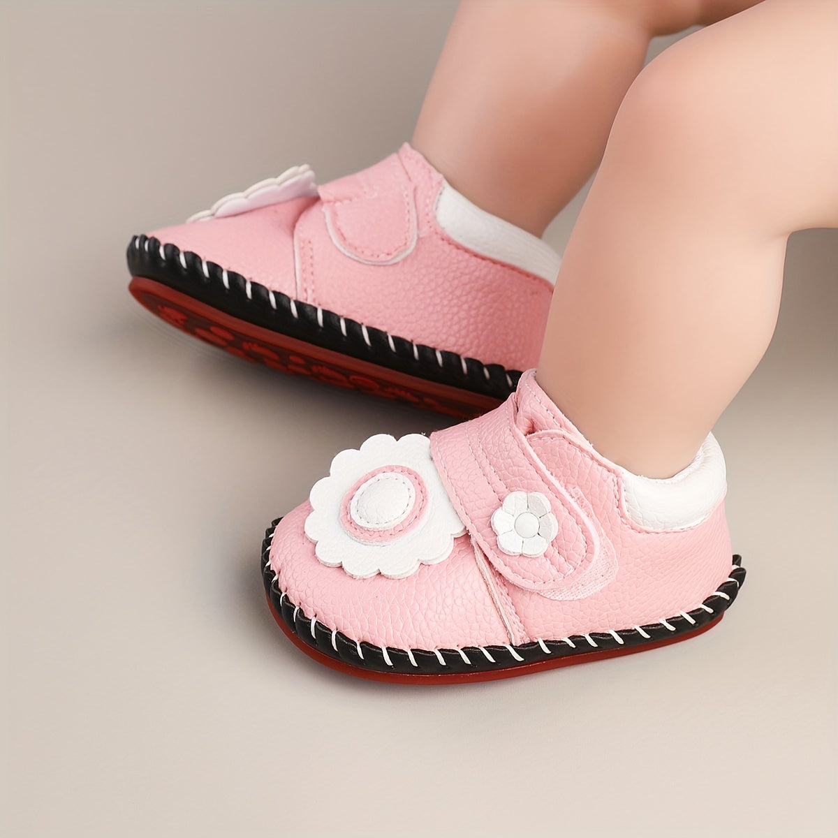 Comfortable Baby Girls Sneakers with Hook and Loop Fastener