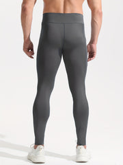 Men's Breathable Compression Leggings with Pocket for Outdoor Training