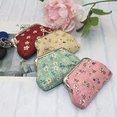 Girls Flower Pattern Coin Purse Bag Key Bag Birthday Gift Money Bags