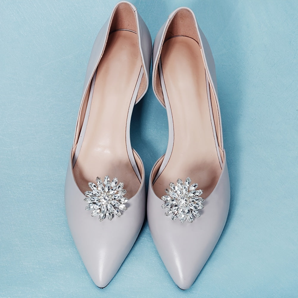 Metal Rhinestones Faux Pearl Alloy Shoe Clips Wedding Party Jewelry Charms