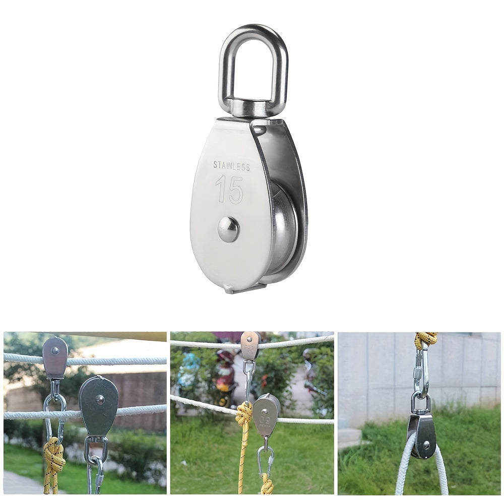 304 Stainless Steel M15 Single Pulley Block Wire Rope Pulley