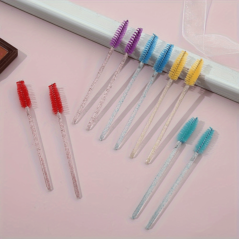 10pcs Eyelash Brush Spoolies Mascara Brush Applicator For Makeup