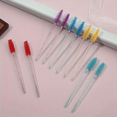 10pcs Eyelash Brush Spoolies Mascara Brush Applicator For Makeup