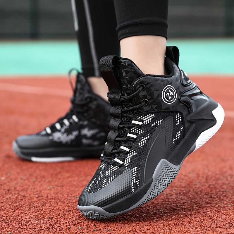 Boys' High Top Basketball Shoes for Outdoor Activities