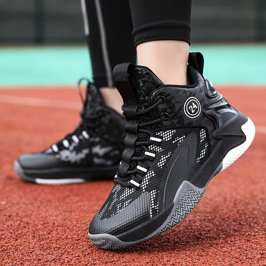 Boys' High Top Basketball Shoes for Outdoor Activities