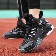 Boys' High Top Basketball Shoes for Outdoor Activities
