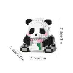 3D Mini Panda Model Building Blocks Toys DIY Assembly Desktop Orname