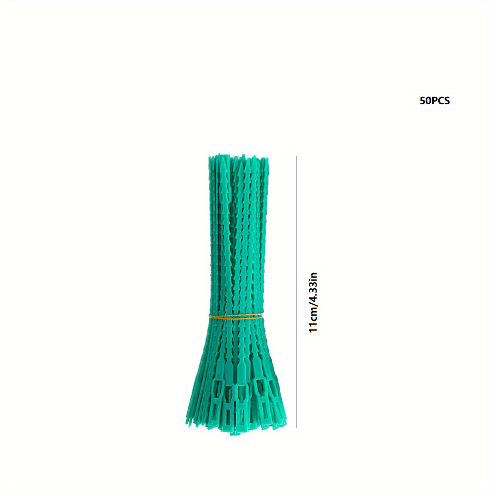 50pcs Adjustable Garden Twist Ties Secure Vine Green