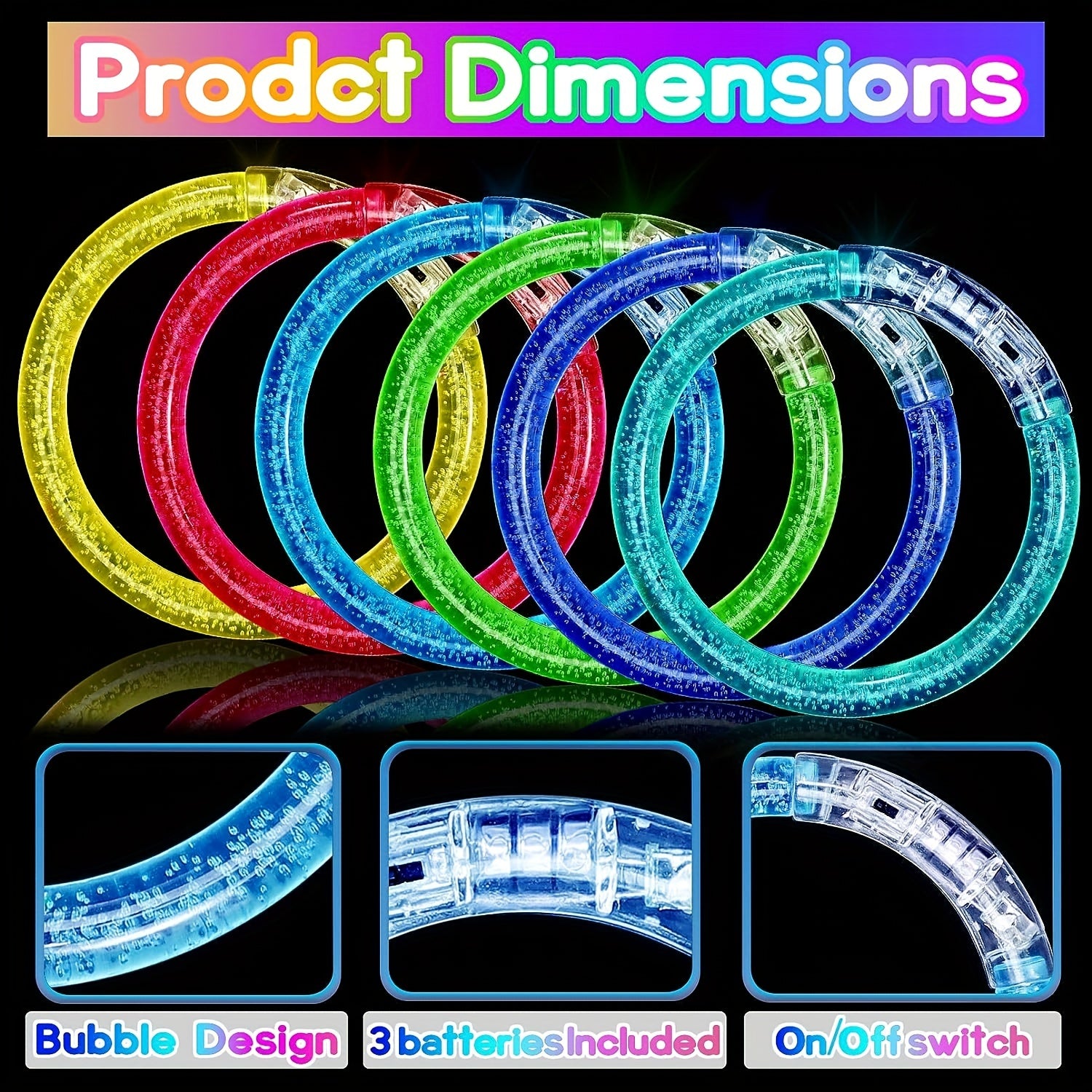 Neon Glow Wristbands for Parties and Events